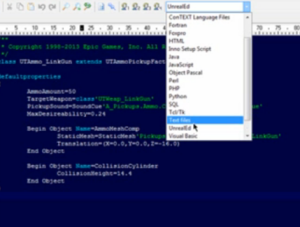unreal script context screenshot